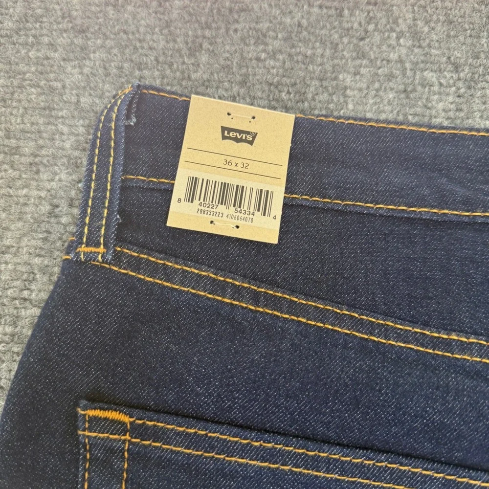 Levi's 512 Slim Taper Jeans Irregular Dark Indigo Blue Size 36 x 32